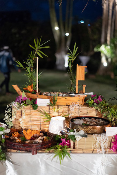 gorgeous food arrangement for special occasion in bali