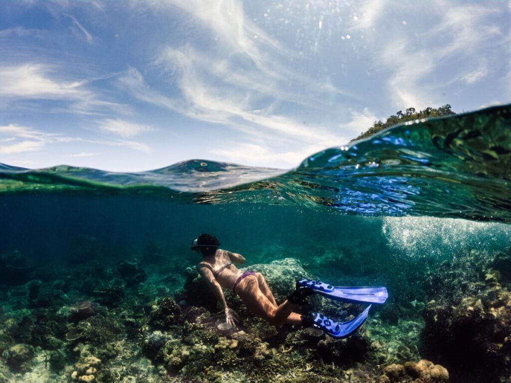 snorkeling at komodo island